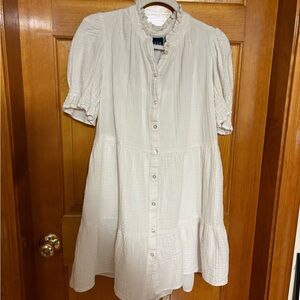 GAP White Button-Down Dress